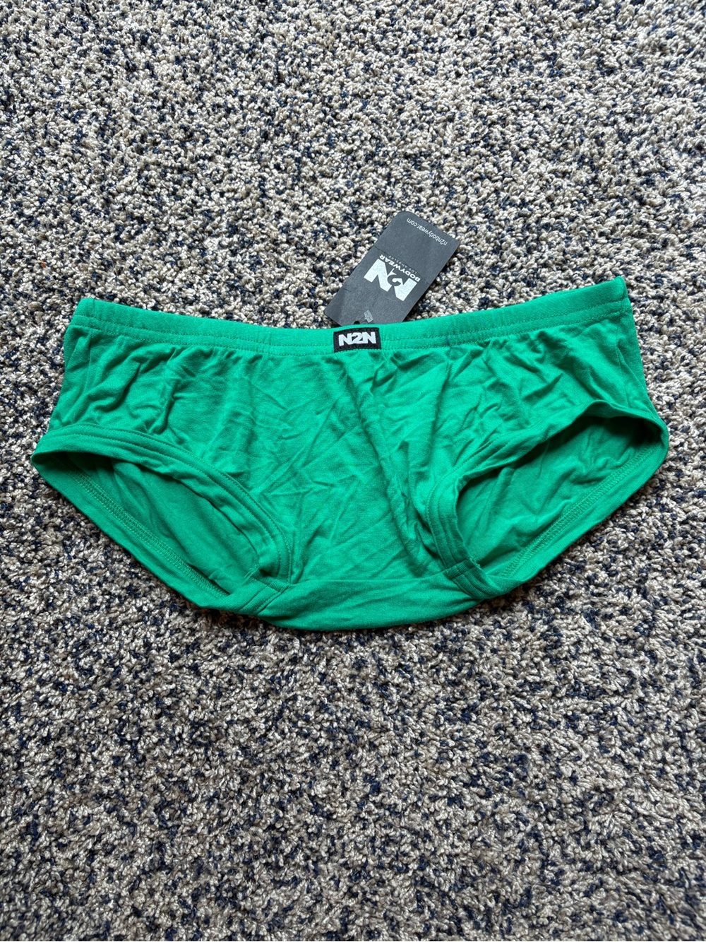 N2N Bodywear Men's Low-Rise Pouch Trunks - Kelly Green - Size Medium NWT